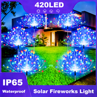 Super Bright 420LED Solar Fireworks Lights 8 Lighting Mode Outdoor Solar LED Light 300/200/60LED Lawn Lamp For Garden Decoration