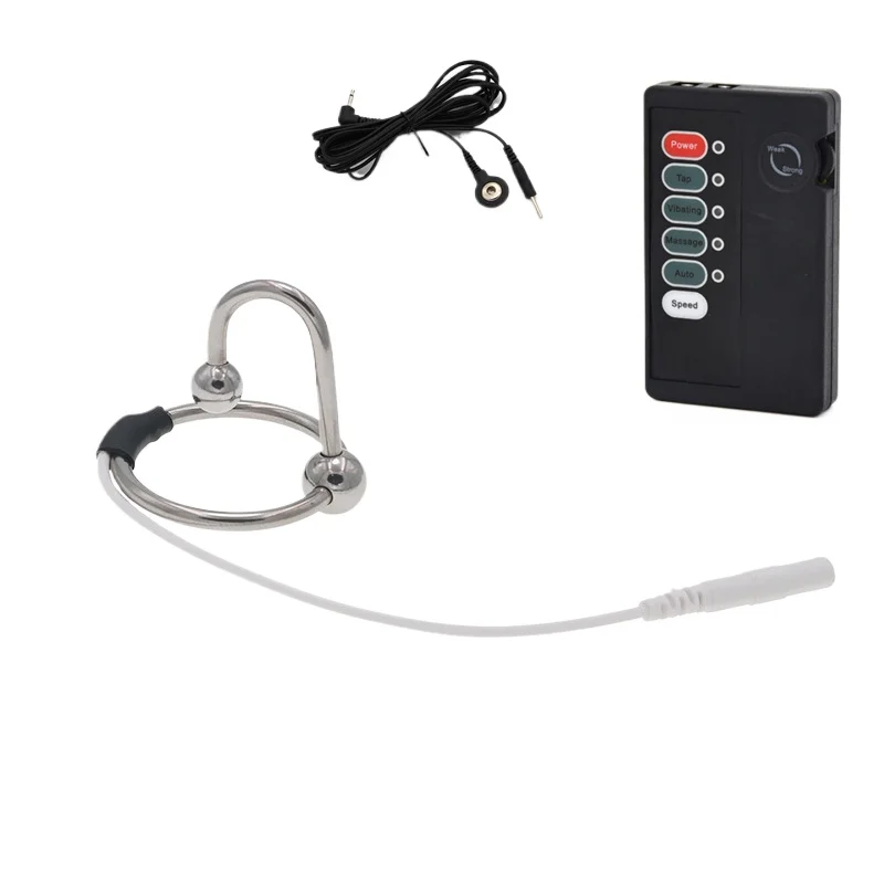 Electro Shock Cock Ring Delay Ejaculation Sex Products Scrotum Sleeve Body Massage Penis Ring Sex Toys For Male Masturbation