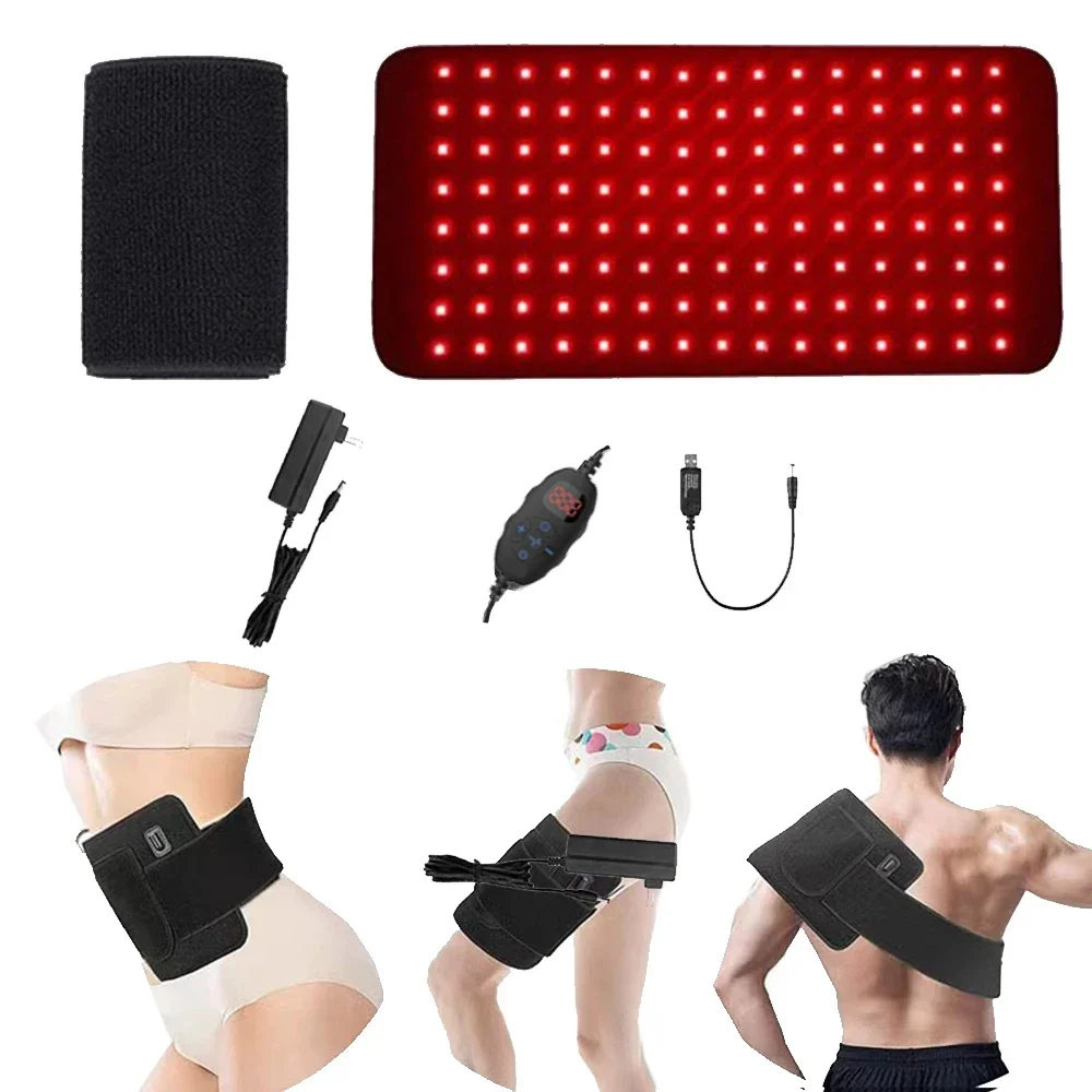 LED Infrared Light Belt 850nm&660nm Relieve Back Waist Shoulder Knees Joints Fatigue Burning Fat Pack Slimming Belt Setting Time