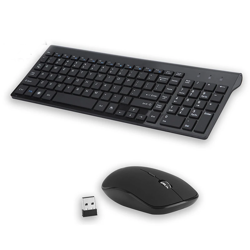 SeenDa – clavier sans fil Compact 2.4G, taille normale, Ultra-mince, avec pavé numérique, pour ordinateur de bureau, PC et portable