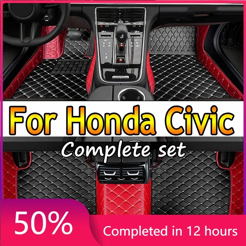 

Car Floor Mats For Honda Civic 2015 2014 2013 2012 Auto Decoration Leather Carpets Accessories Styling Parts Protect Waterproof