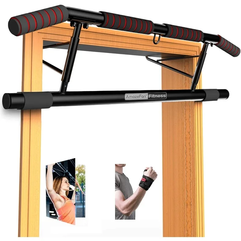 Pull Up Bar Doorway with Ergonomic Grips - Fitness Pull Up Frame for Home Gym Workouts - Multi-Angle Grips