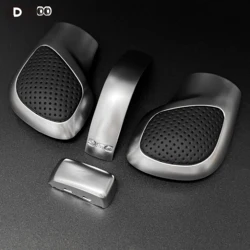 Leather DSG Gear Shift Knob Gear Side Cover DSG Emblem For VW Golf 6 7 R GTI Passat B7 B8 CC R20 Jetta MK6 GLI Car Parts