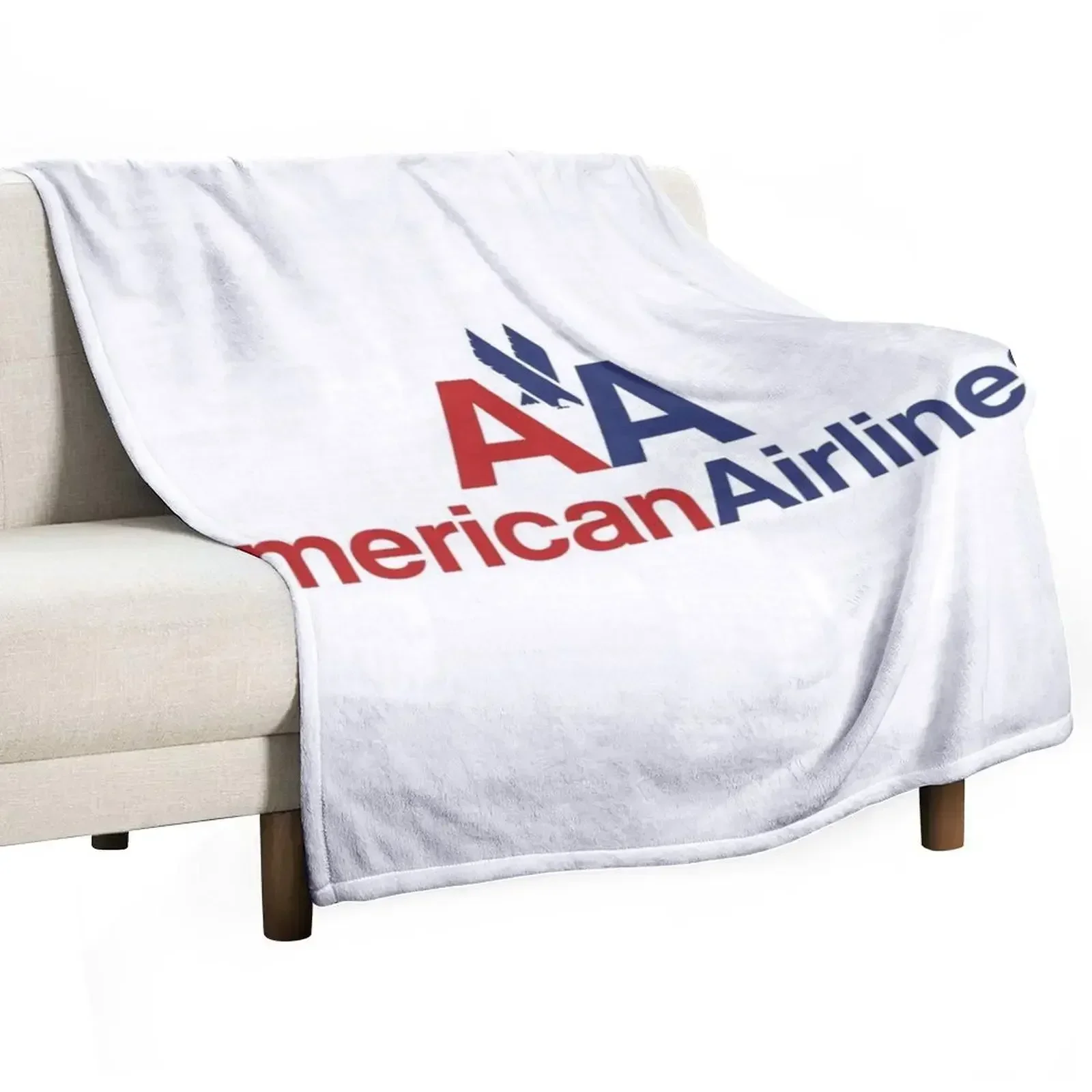 American Airlines logo Throw Blanket For Sofa Thin Plush Polar blankets ands Custom Furrys Blankets