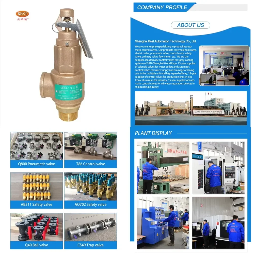 WSQ AB712-T Semi Lift Safety Relief Valve Spring Actuated Brass Threaded 0.2~40bar Air Oil Steam Boiler Quality
