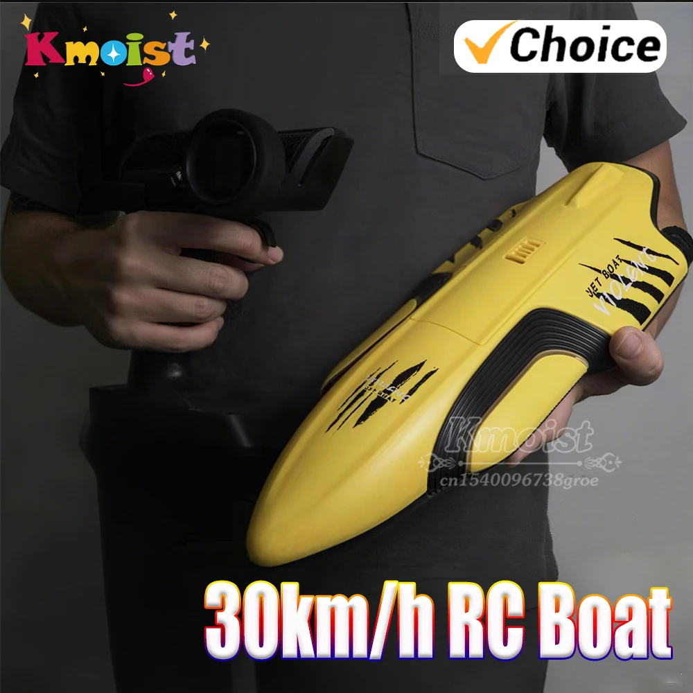 

S2 2.4G High Speed Racing RC Speedboat 30KM/H Double Motor Waterproof Remote Control Electric Speedboat Toys for Boys Kids Gifts