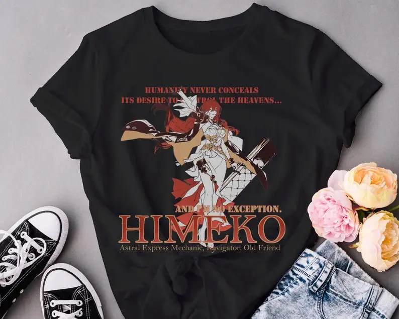 

Himeko Graphic Vintage Honkai Star Rail Manga Graphic Monochrome Pop Art | Graphic Tee Shirt Aesthetic Unisex Softstyle T-Shirt