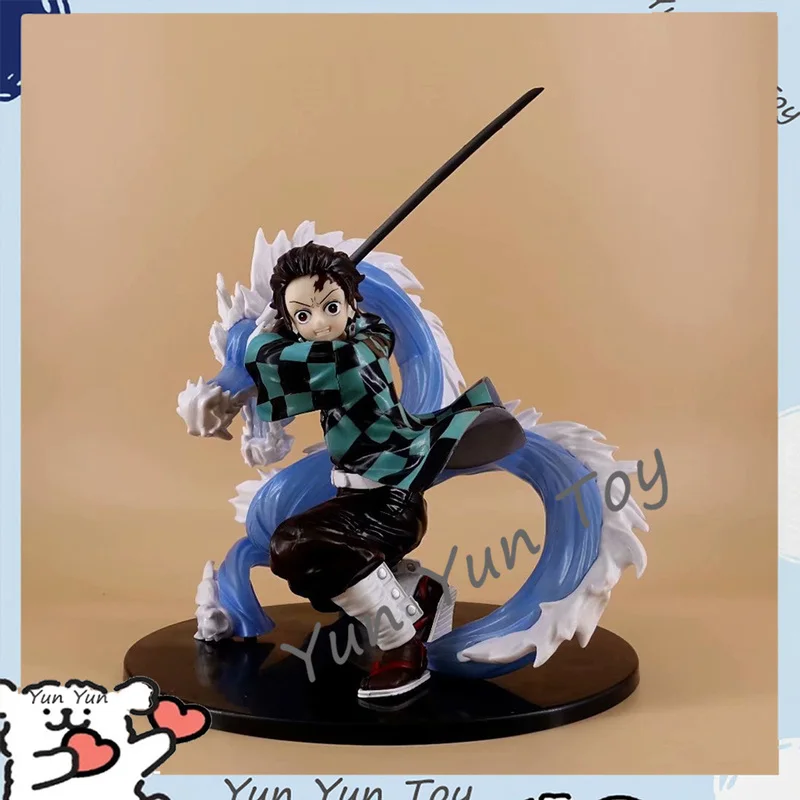 23cm Anime Demon Slayer Ice Dragon Tanjiro Kamado Water Breath Ver. Pvc Action Figure Statue Collectible Model Toys Doll Gifts