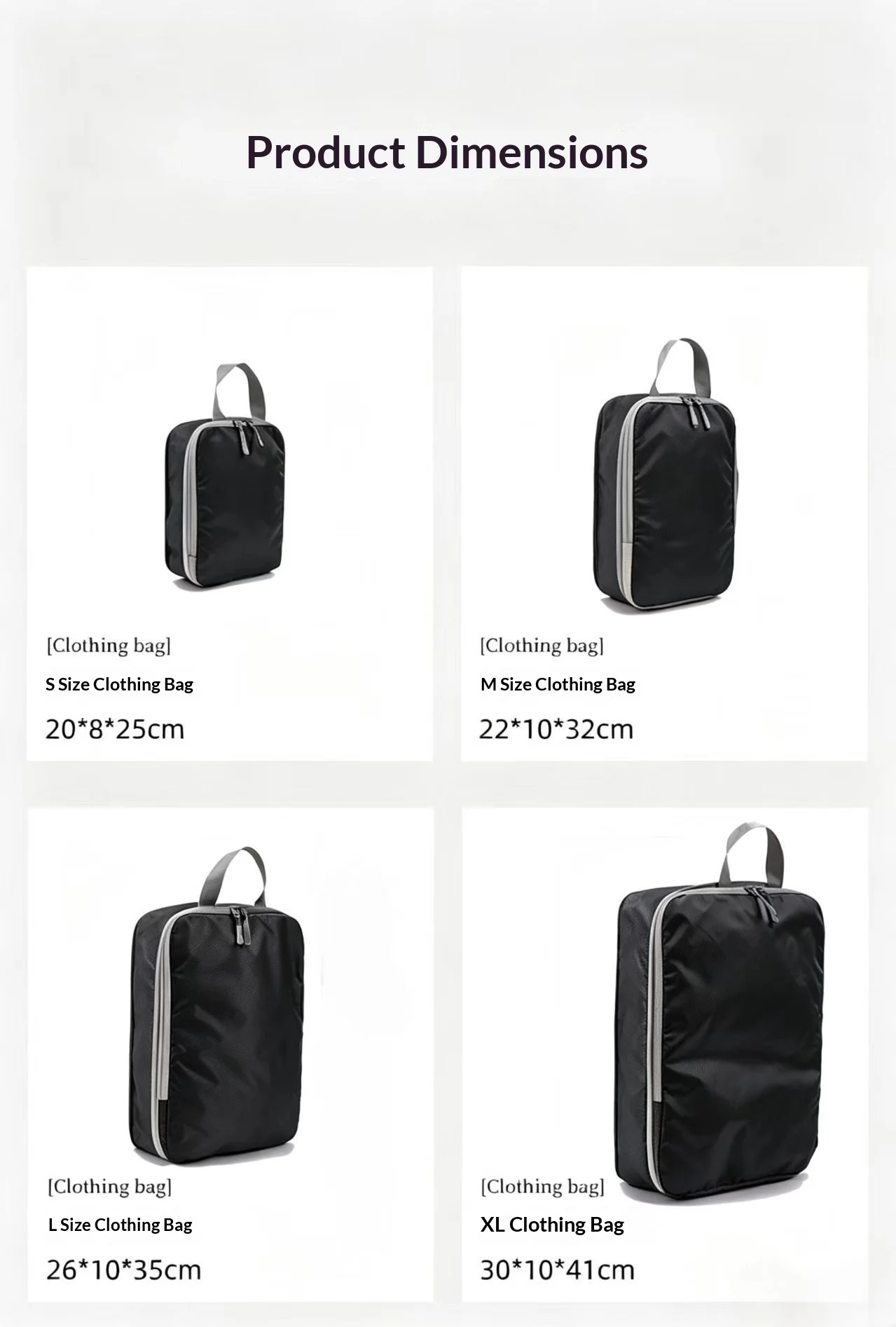 Homefish 4-teiliges Set komprimierbarer Reise-Organizer-Taschen, vertikal, wasserdicht, multifunktional, für Geschäftsreisen und Gepäckaufbewahrung – Detail 4