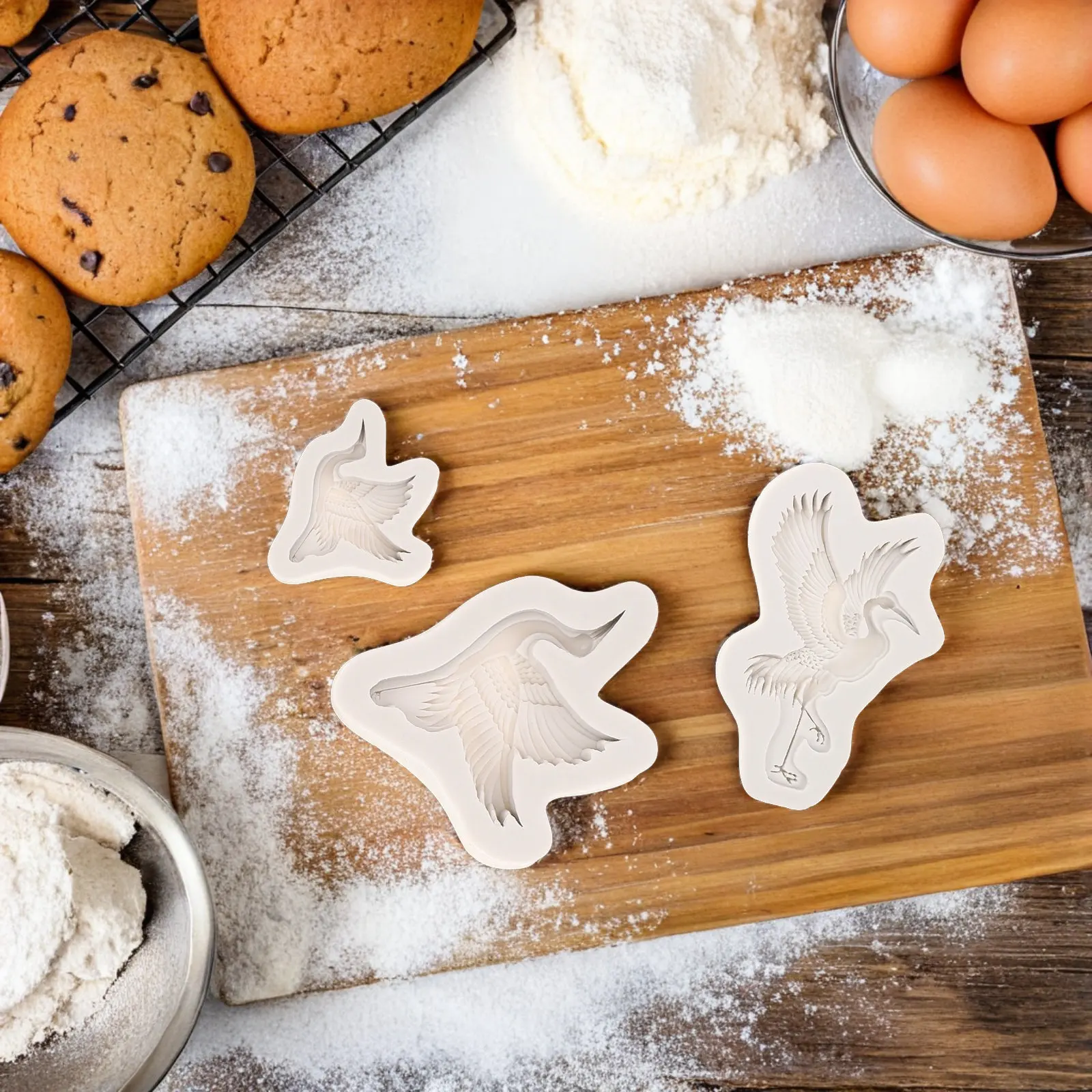 3Pcs Crane Silicone Mold Set E - đánh giá và giá Silicone Cake Mold