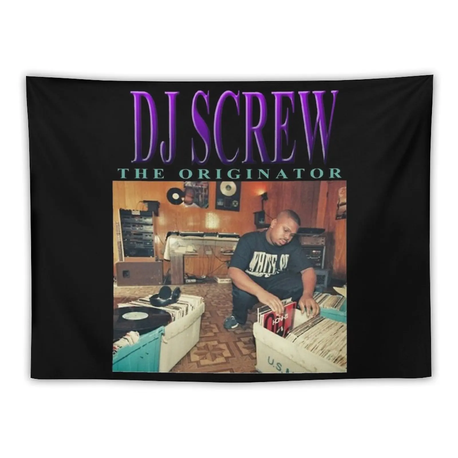 

DJ SCREW THE ORIGINATOR 90's TRIBUTE Tapestry Wall Mural Home Decorators Nordic Home Decor Tapestry