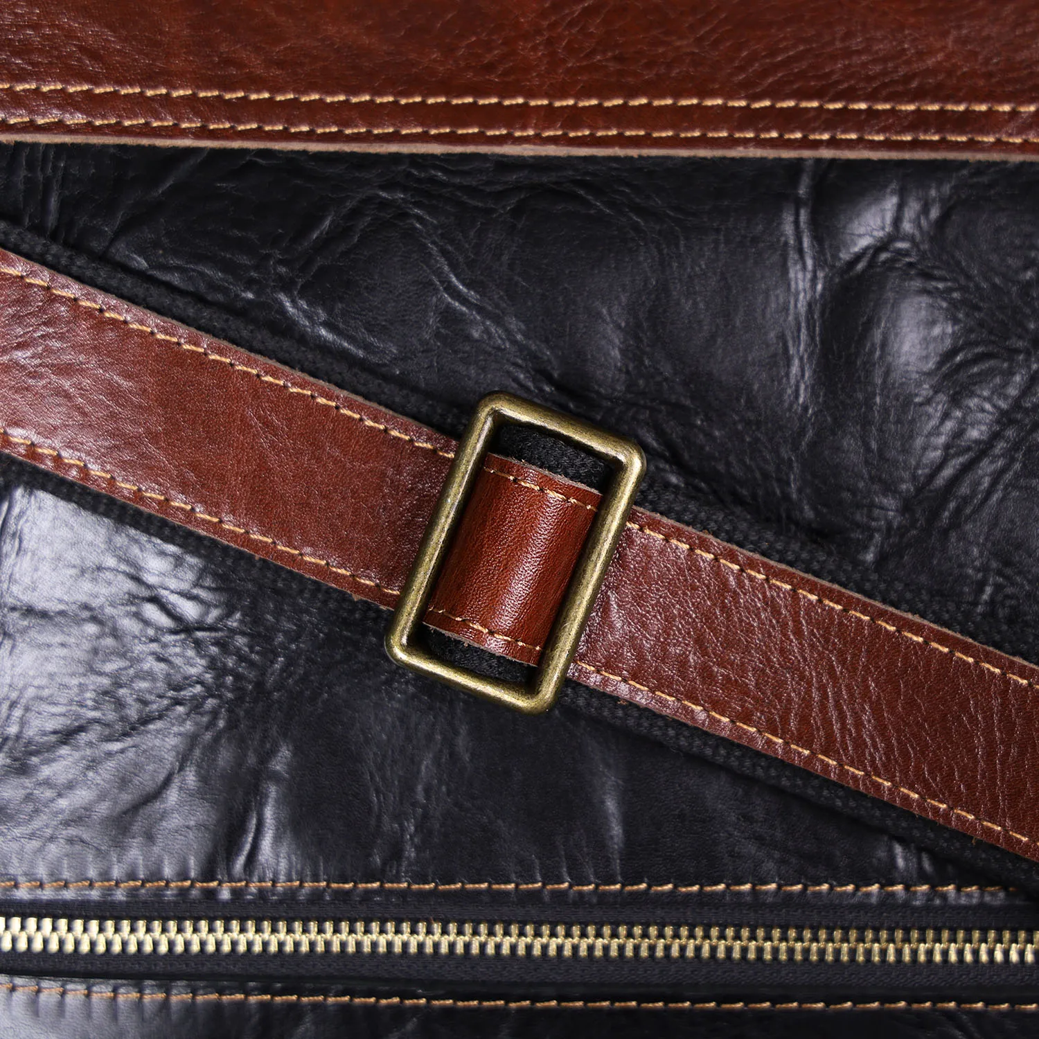 S.WORKER Vintage Echtleder Herren-Umhängetasche Crossbody-Taschen Crazy Horse Rindsleder Schultertasche Top-Layer Mode – Detail 10