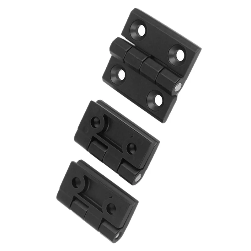 12 X Black Aluminum Furniture Cabinet Door Hinge 50Mm X 50Mm