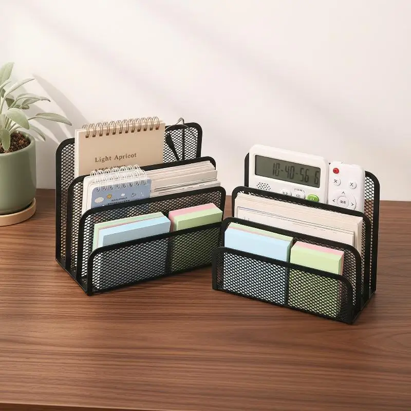 Black Black Metal Mesh 3 Tier Desk Organizer File Paper Tray Notebook Holder for Home Office Remote Workers - Aliexpress Deal