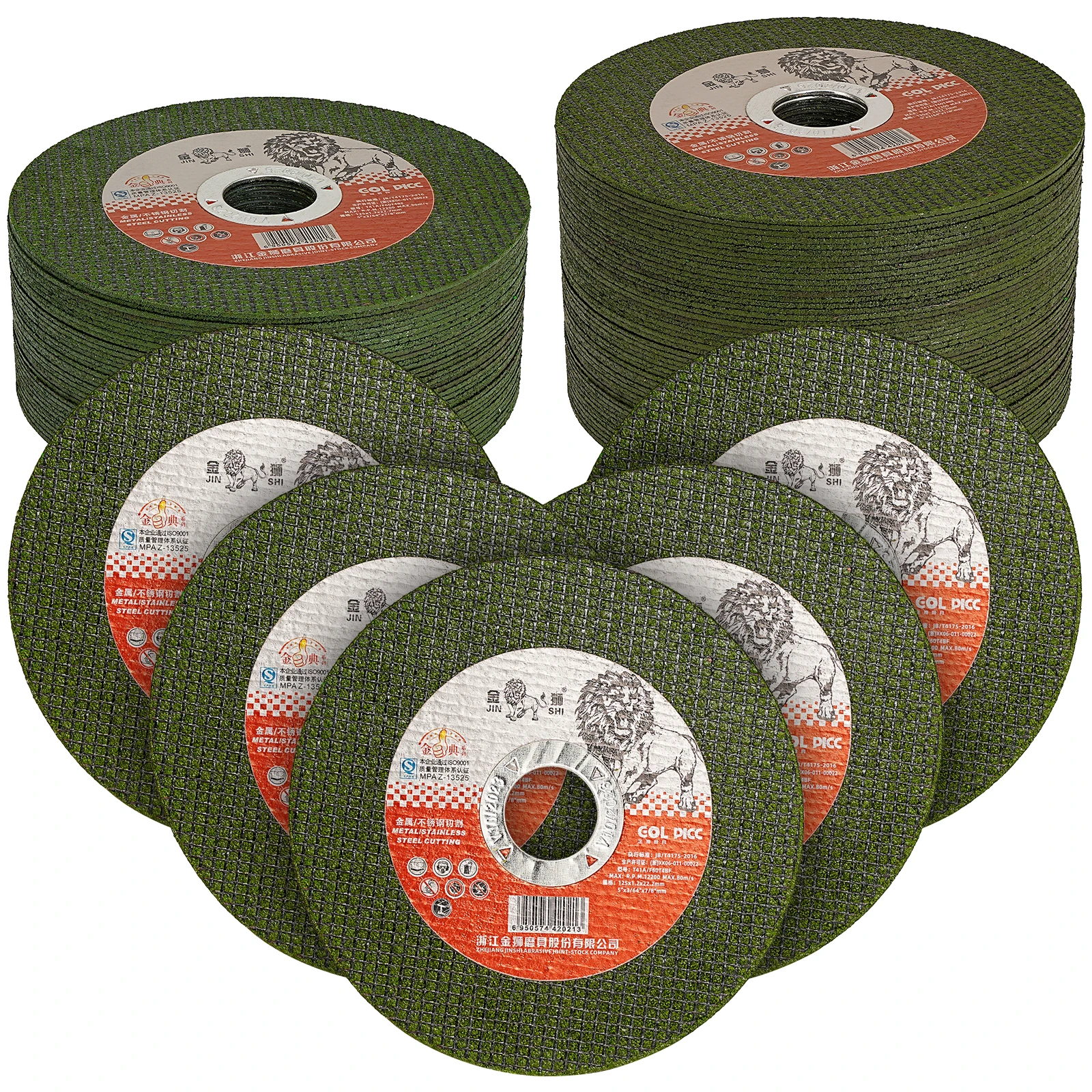 5Pcs 125mm Green Grinding Wheel Blades Resin Saw Blades Circular Saw Blades For Cutting Stainless Steel