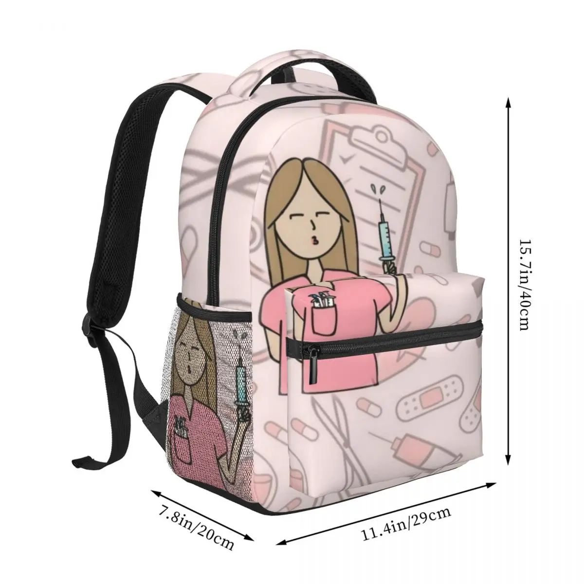 Sac à dos en toile pour médecin et infirmière, sac à dos décontracté pour étudiants, sac à dos de travail pour hommes et femmes, sacs pour ordinateur portable, cadeau