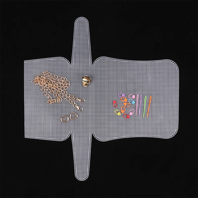 

Plastic Mesh For Bag Making DIY Handcraft Bags Weaving Material Latch Hook Bags Made Plastic Grid Hook Crafts Making Accessories