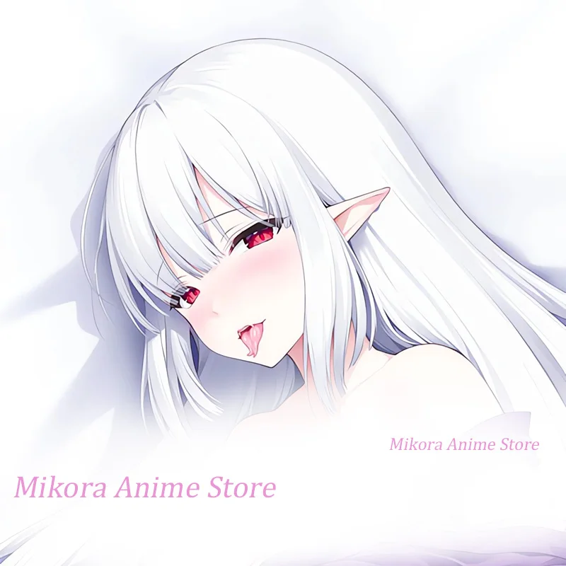 Dakimakura Shirohebi Monster Girl Anime غطاء وسادة للجسم مطبوع على الوجهين غطاء وسادة بالحجم الطبيعي