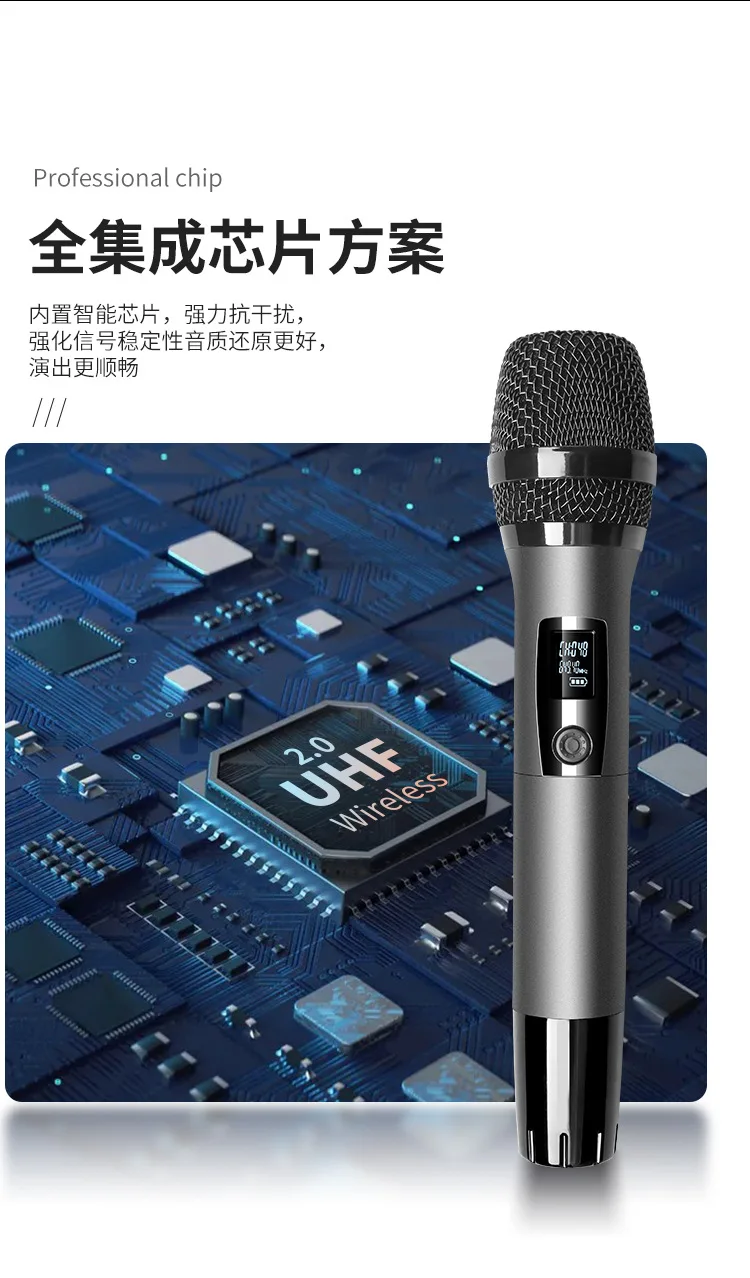TLF Xtuga  G-620 Wireless Microphone System Handheld Cordless Mic with Good Sound Woofer for Karaoke Concerts Bars