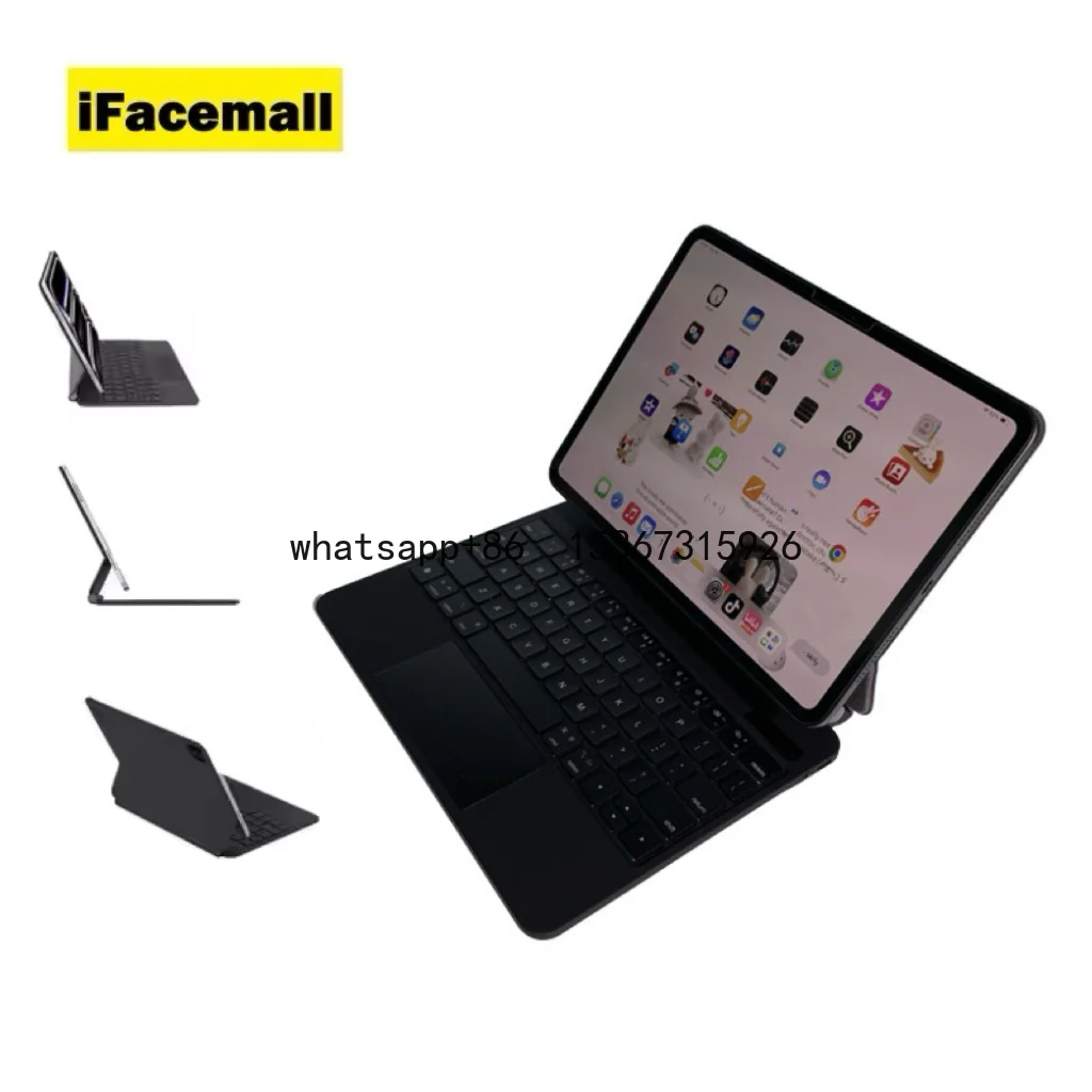 

IFacemall ультратонкий чехол с беспроводной волшебной клавиатурой хорошего качества для iPad 10,9 дюймов 2022/iPad A16 2025 трекпад смарт-чехол