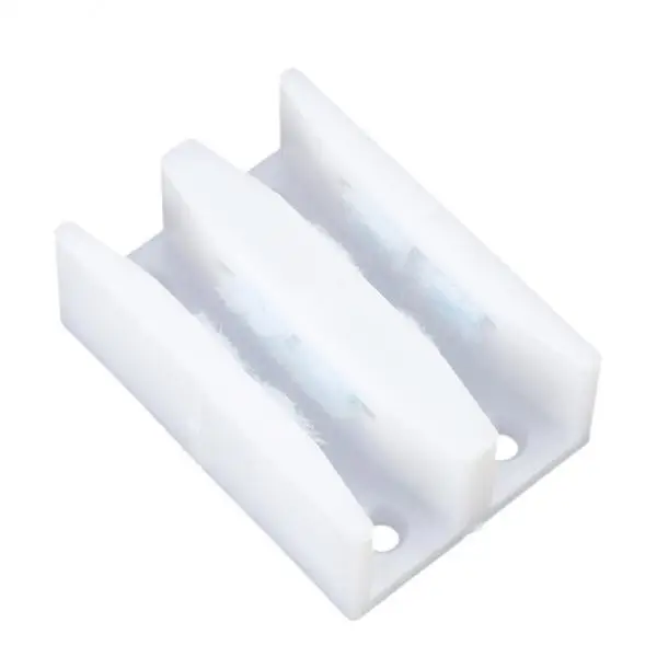1-4/5 Inch Wide Shower Door Bottom Guide Sliding Plastic Replacement for 6-10mm Glass Panel