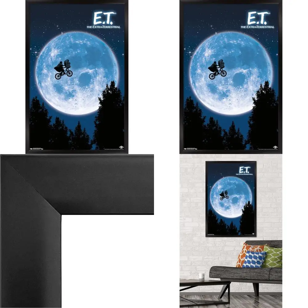 

Black Framed E.T. the Extra-Terrestrial Poster, 22.375x34 inches