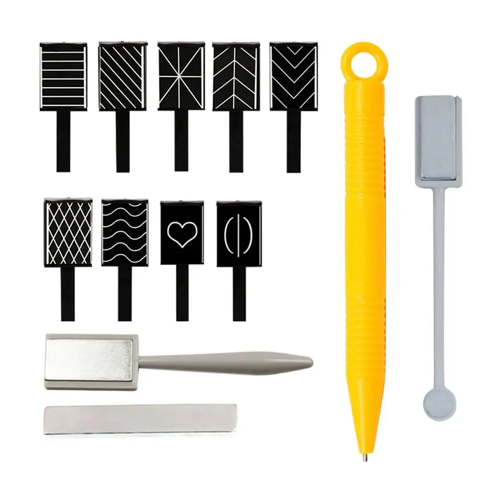 

12 Pcs Pen Nail Tools High Manicure Accessory Cats Polish Gel Home DIY Salons