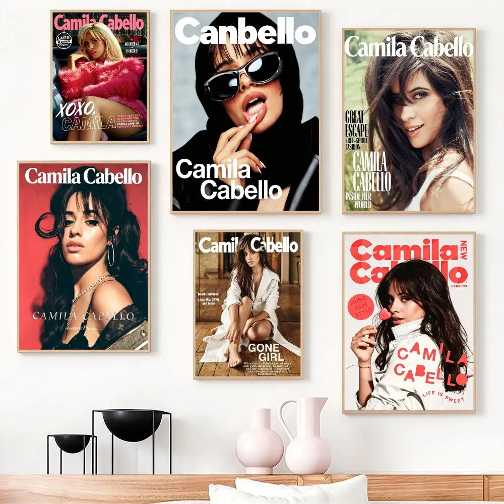 music Camila Cabello Poster Poster HD Frameless Creamy Style Home Decor Wall Art for Living Room Bedroom Gift