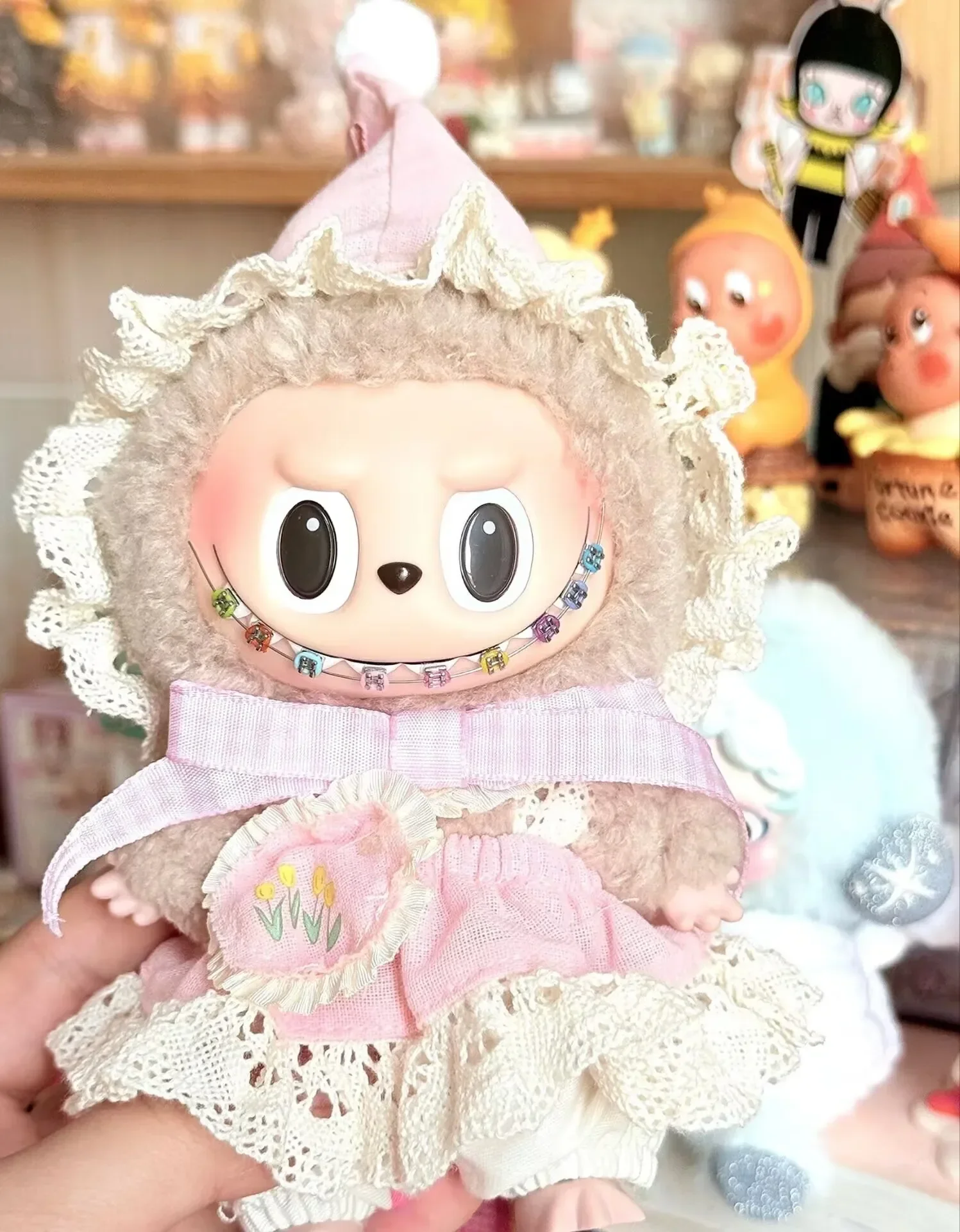 DIY Colored Braces Decoration With Canvas Dolls Fashionable Colored Braces For 17cm Labubu Plush Toy Decoration Braces