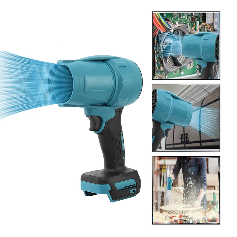 21V Handheld Strong Wind Industrial Jet Fan Blower Household Electric Hair Dryer Suitable for Makita 18V Lithium Battery