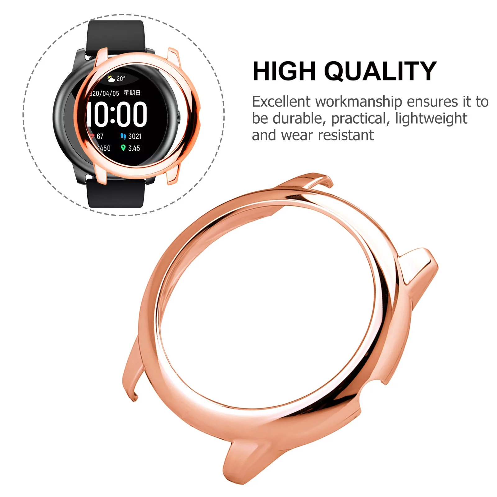 1 Buah Casing Pelindung Jam Tangan Berbahan Logam Tahan Lama Ringan Mudah Dipasang Desain Klasik Kompatibel dengan Haylou Solar Ls05