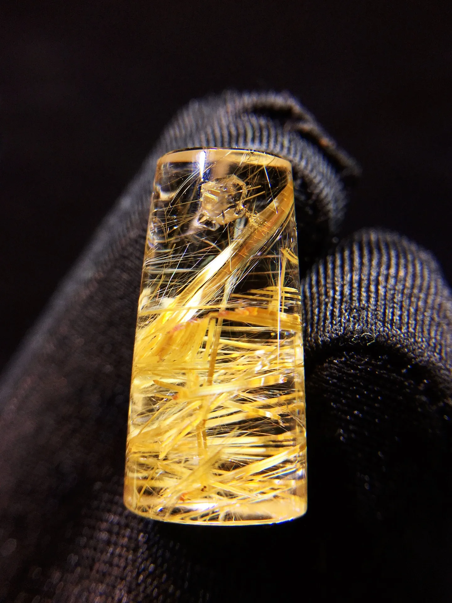 

Подвеска из натурального золота с рутилированным кварцем 22,2*11,2*9,8 мм, ювелирные изделия из рутилированного кварца для мужчин и женщин, Бразилия AAAAAAA