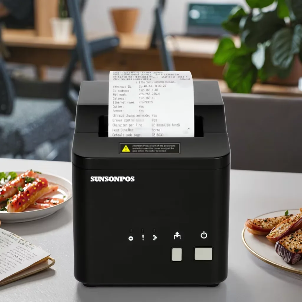 

Thermal Printer with 80mm Auto Cutter 203dpi for Kitchen Receipts WiFi/BT POS Systems Stock Thermal Receipt Paper