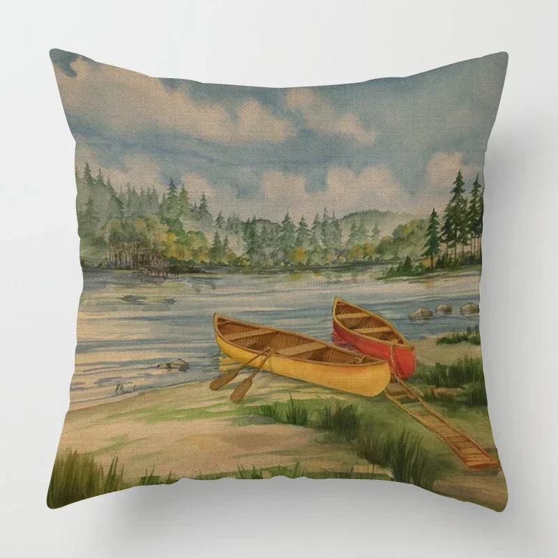 Nordic Autumn Home Decoration Throwing Pillow Case Sofa Cushion Cover 45x45cm 45 * 45 50x50 40x40 Hawaii Living Room Aesthetics