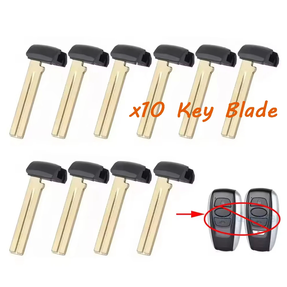 

KEYECU 10, пустой лезвие дистанционного ключа для Subaru Ascent BRZ WRX STI Legacy Outback XV Crosstrek Impreza Forester 2017-2023 HYQ14AHK