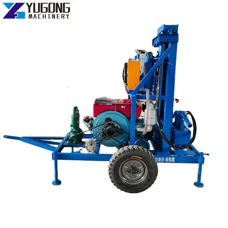 YG Portable Diesel Small Water Well Soil Drilling 100m 150 M 200m 250m Depth Mining Drilling Rig Machine