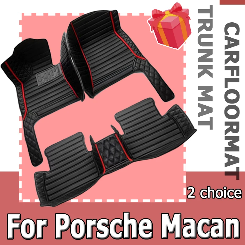 Car floor mats for Porsche Macan 2014-2024 15 16 17 18 19 20 21 22 23 Custom auto foot Pads automobile carpet cover