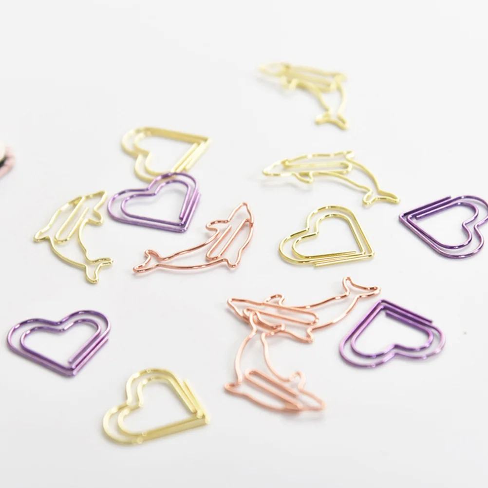 

18 Pcs Paper Creative Shape Paper Clips Clips Firm Structure Suitable for Files Photos Papers Office School Supplies