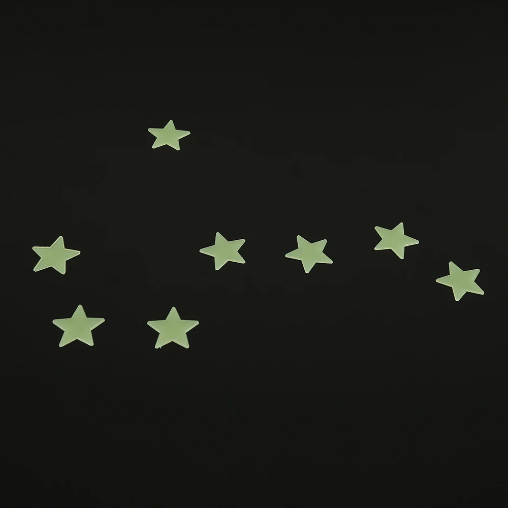 1 ~ 8PCS adesivo da parete luminoso stella luminoso fluorescente 3D bambini camera da letto soffitto casa scuro luogo stella adesivi murali