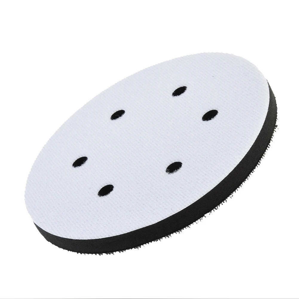 Imagem -02 - Furo Polegada 150 mm Suave Esponja Buffer Interface Pad Hook & Loop Espuma Polimento Disco Lixar Pad Lixadeira... 1pc