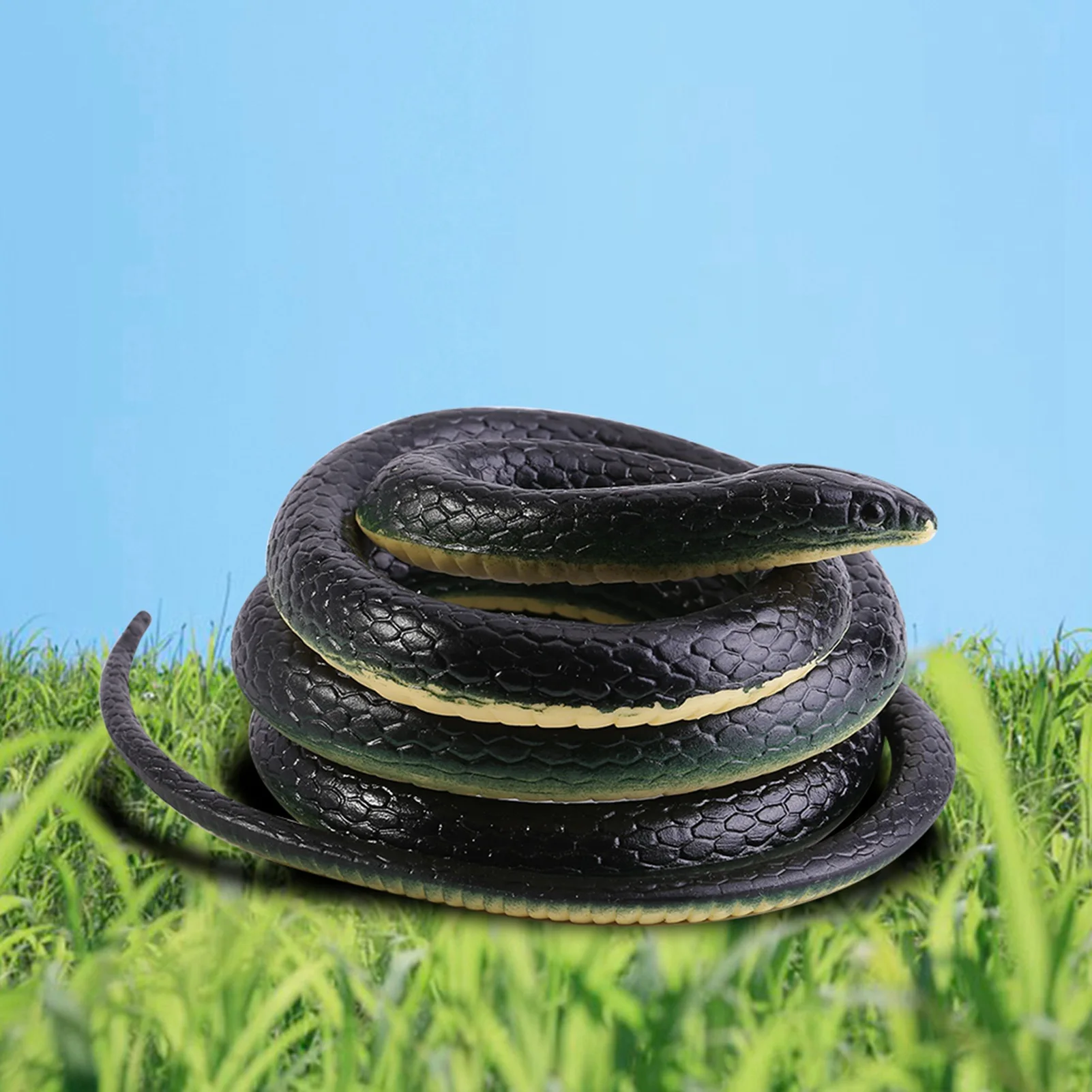Realistic Rubber Snake Soft Rubber Snake 130cm Long Realistic Soft Rubber Snake Garden Props Funny Joke Prank  Gift Hot