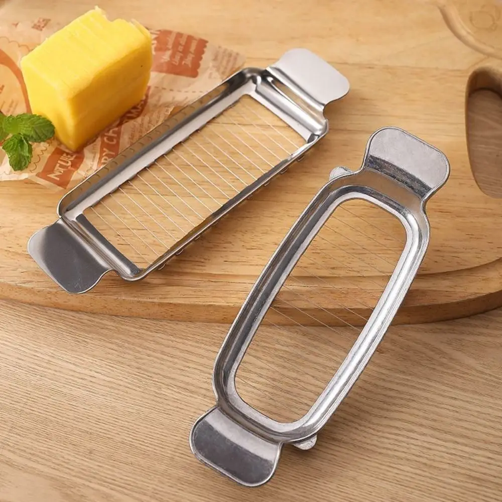 

Durable Stainless Steel Butter Slicer Multipurpose Portable Cheese Slicer Handheld Silver Cheese Divider Foie Gras Cut