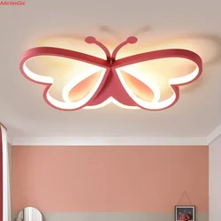 Nordic Ceiling Lamp Modern Pink Butterfly Ceiling Chandelier For Children RoomIndoor Decor LED kids Girls Room Lighting Fixtures