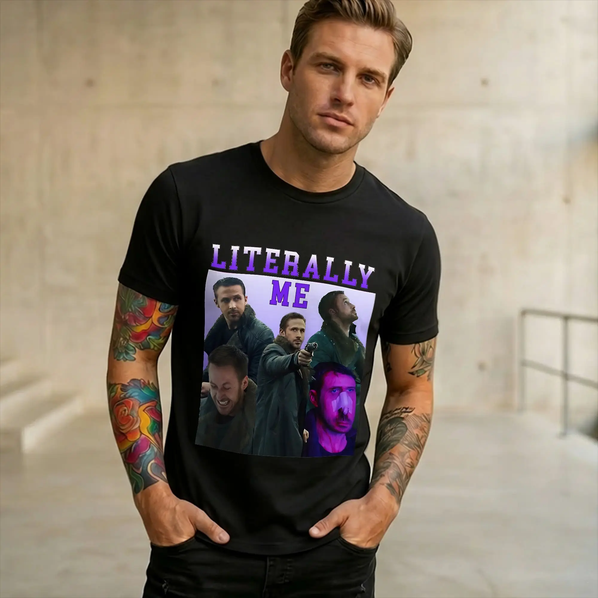 LITERALLY ME Ryan Gosling  T Shirts Men Women Cotton Fashion for Male T-Shirts O Neck  Tee Shirt Short Sleeve Tops Plus Size