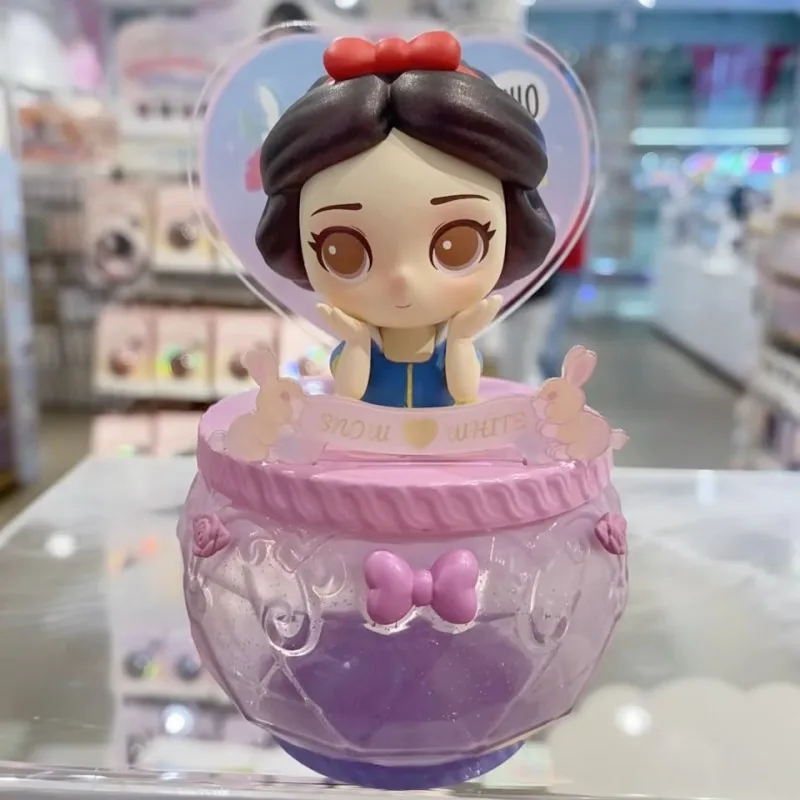 Disney Princess Figure Cinderella Ariel Snow White Ailuo Belle Princess Model Doll Dream Flower Storage Jewelry Box Toy Kid Gift