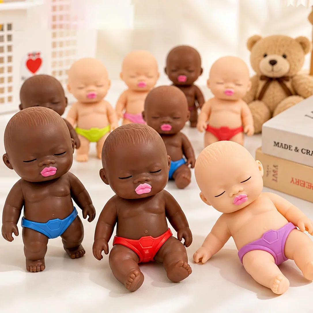 Muñecas de juguete apretujables Creative Natasha Black, llaveros antiestrés, decoración DIY, muñecas para disfrazar para adultos y niños