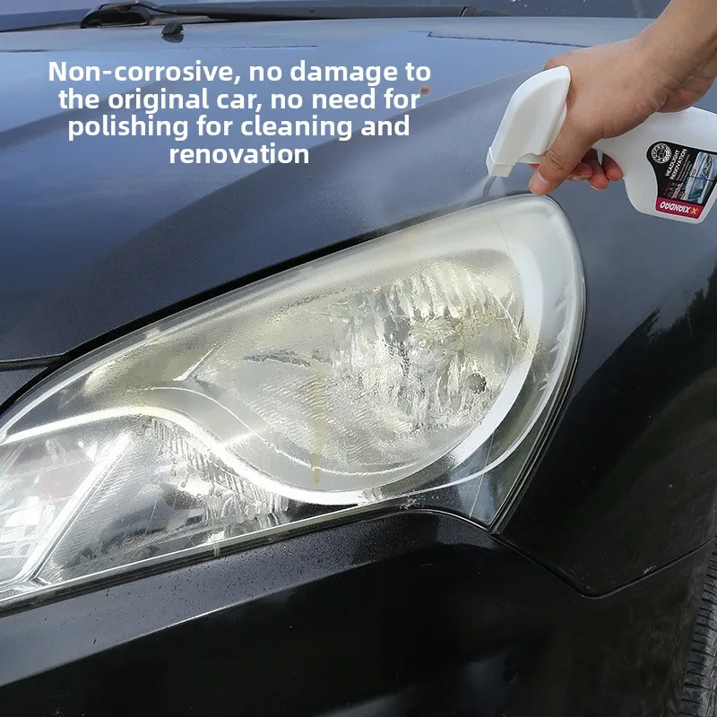 Car headlight renovation cleaner, headlight refurbishment decontamination polish magic, lampshade glass repair cleaning fluid