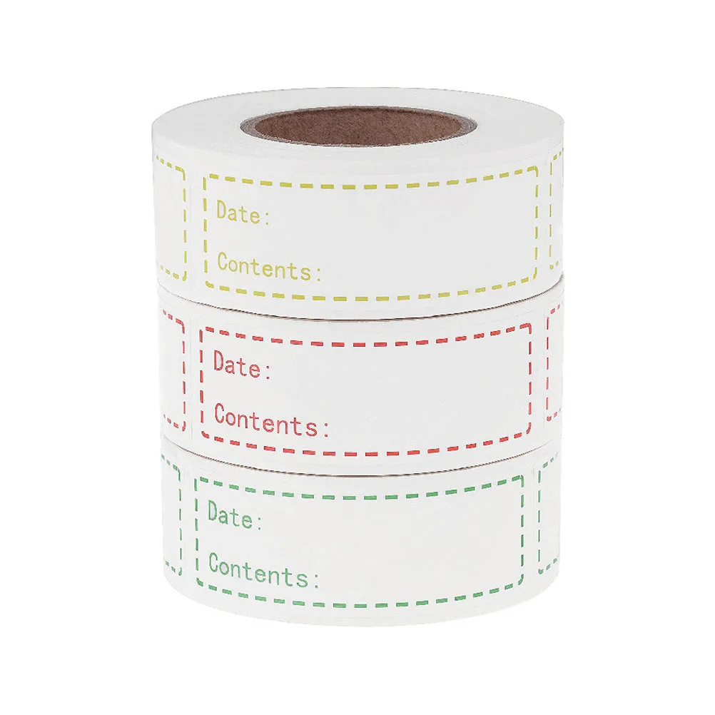 

English Record Date Stickers Eco-Friendly Paper Peel Stick Labels For Kitchen Food Storage Home Diy Crafts (Blue)