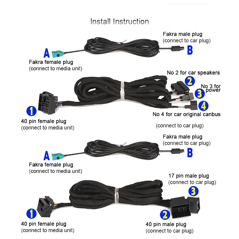 Kabel ekstensi akustik Speaker daya 6M, kabel ekstensi akustik, kabel Radio otomotif untuk BMW