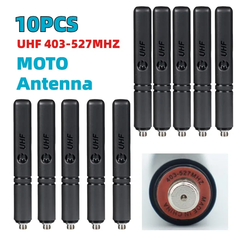 

10Pcs UHF 403-527MHz Stubby Antenna for Motorola XPR3300e XPR3500e XPR7350e XPR7550e XPR3000 XPR3000e XPR7000 Two Way Radio